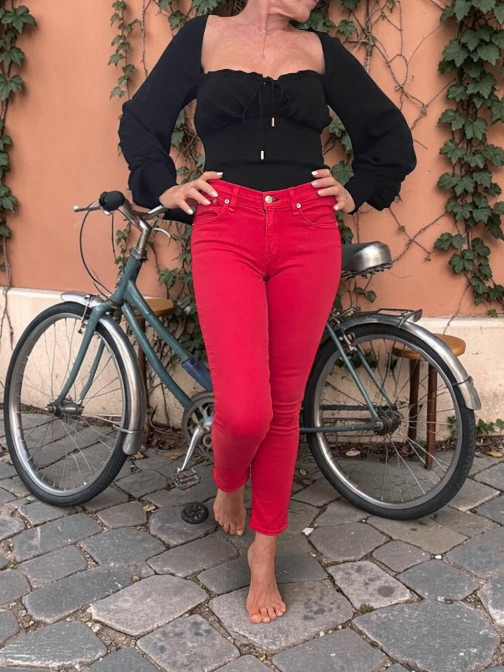 Rag & Bone red Capri jeans 26